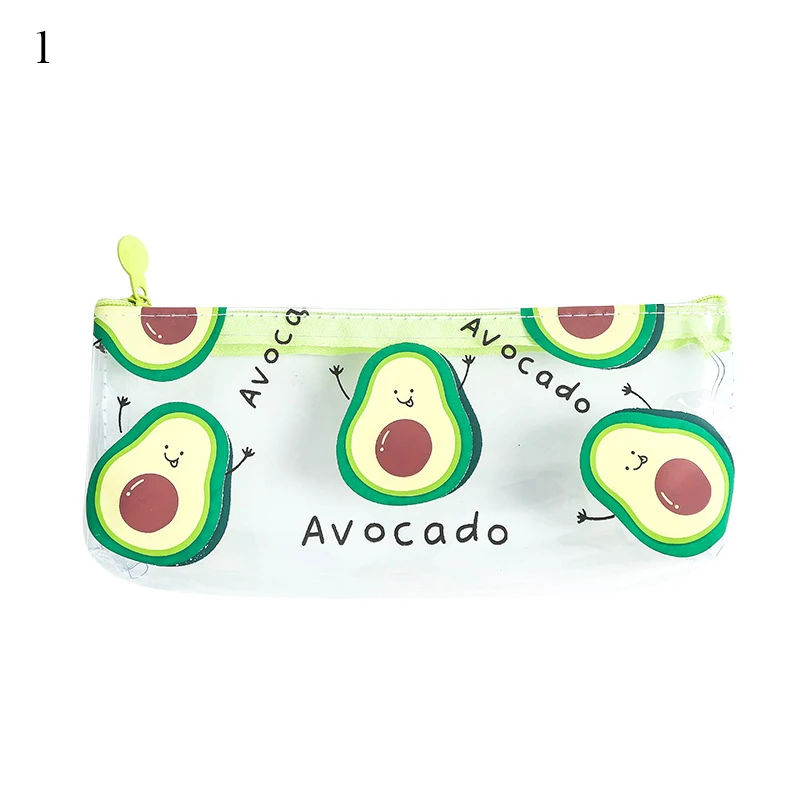 Мода авокадо путешествия женщин прозрачный косметический пакет маленький ПВХ необходимые косметичка Мытье Ванны Органайзер мешок - Цвет: 1