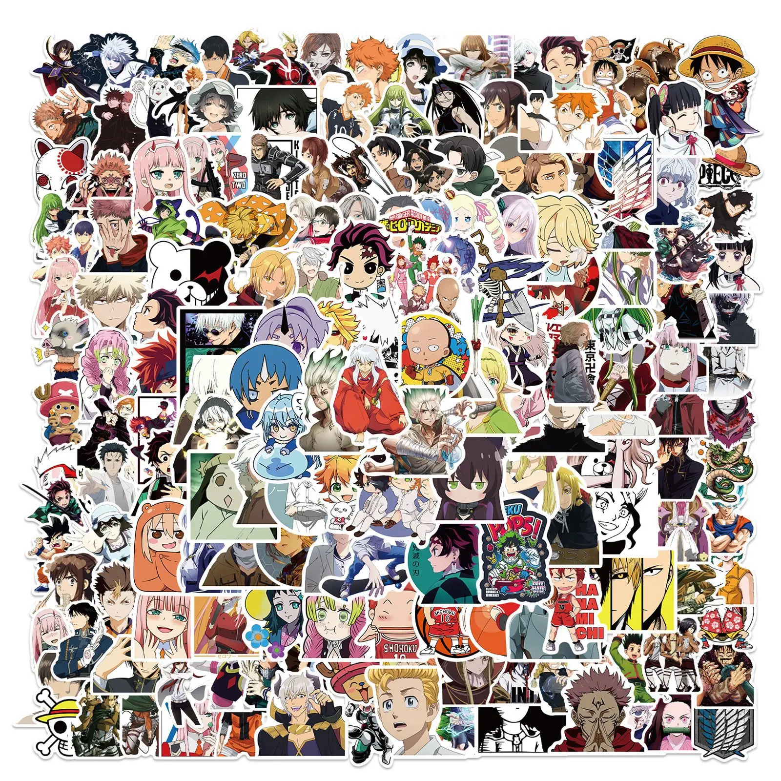 

200pcs Mix Anime Sticker Set Cute Japan Japanese Kawaii Sweet Stationery Decoration Phone Car Laptop Kids Paper Sticker