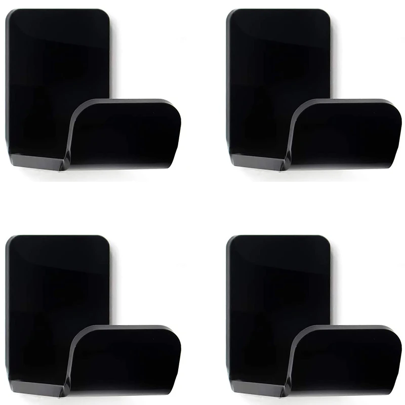 Headset Stand 4 PCS Hanger Wall Mount Holder No Drilling Required Universal Headphone Holder Hook with Cable Clip