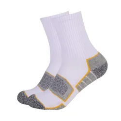 Thermal Cushion Crew Socks - Winter Outdoor Sports and Work Boot袜 - L(EU 41-43) (1pairs white)