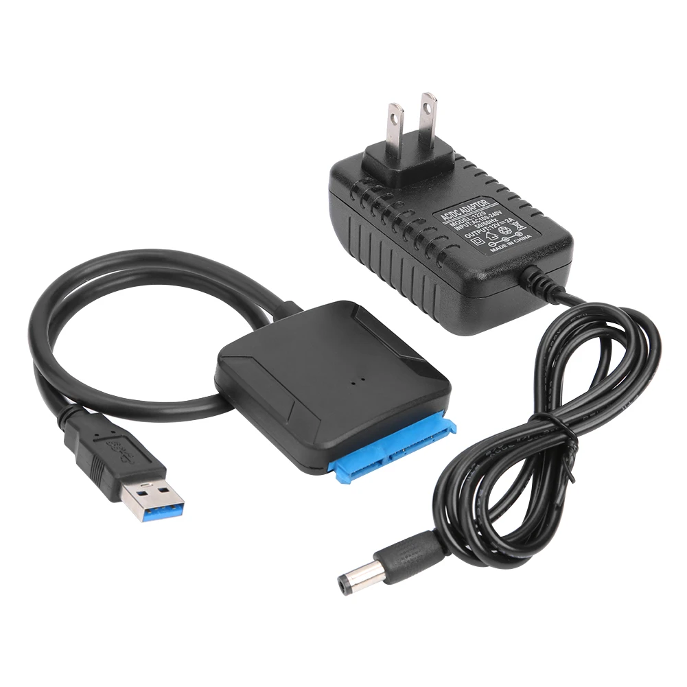 USB 3.0 to SATA 3 Adapter Cable for 2.5/3.5 Inch External HDD SSD Description Image.