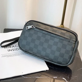 

Tidog New Style Light Business Fashion Cross Plaid Clutch Bag