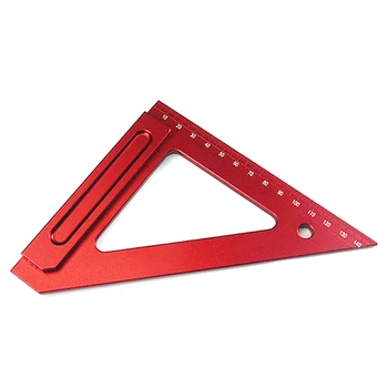 

15cm Aluminum Precision Triangle Ruler Carpenter Framing Measure Protractor Tool