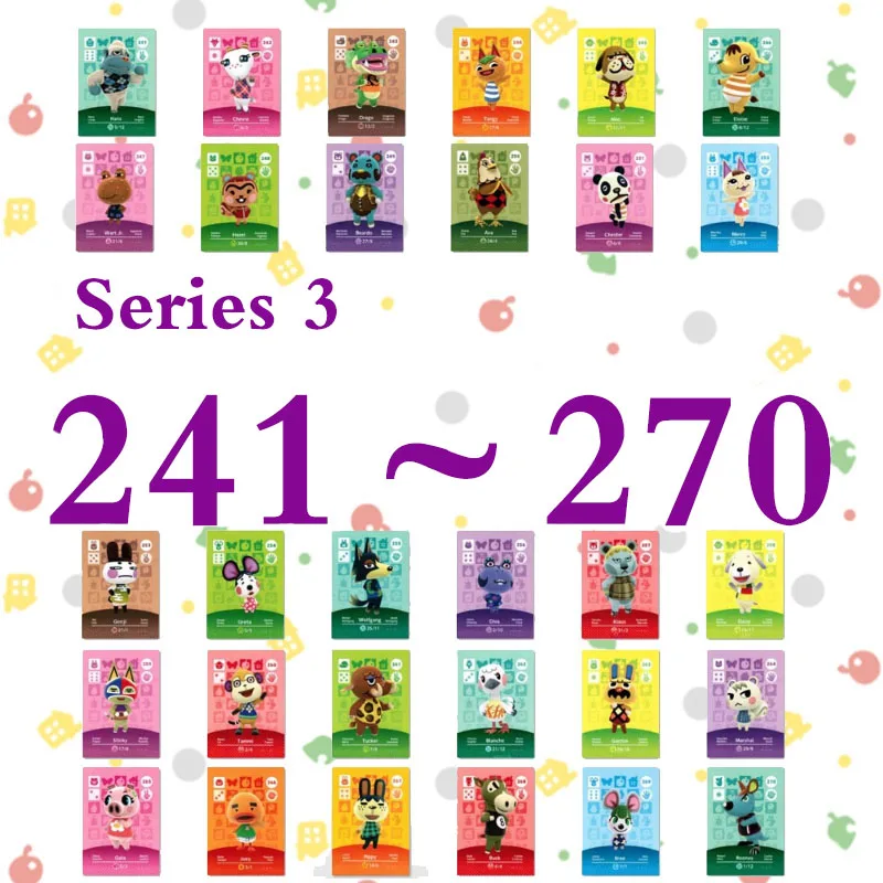 

Animal Crossing Card Amiibo Card Work for NS Games Series 3 (241 to 270)