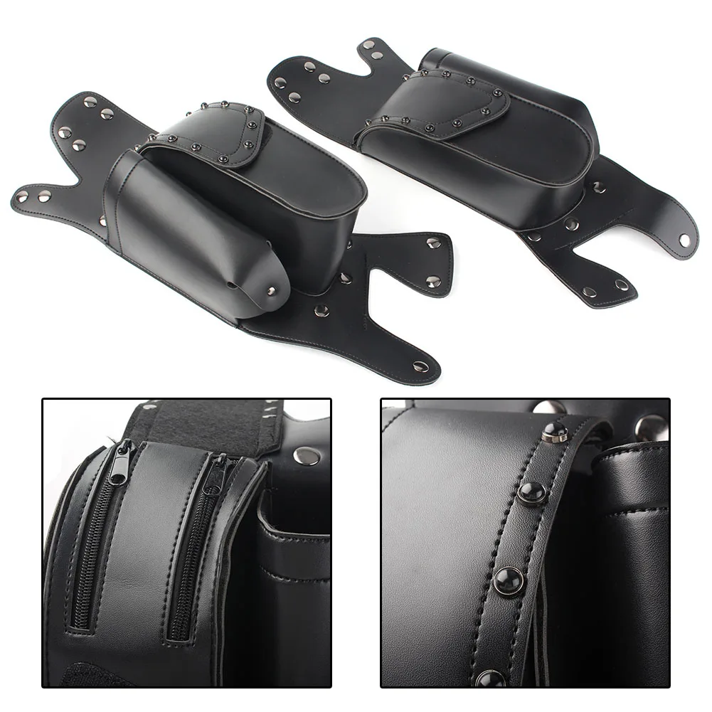 Motorcycle Saddlebag Water Bottle Drink Holder Guard Bag for Harley