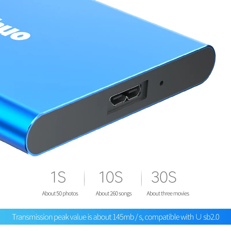 Disco Rígido Externo Portátil Hdd Usb3.0 2.5 Polegadas 640gb 1tb 2tb Armazenamento Compatível com pc Mac Desktop Laptop e Macbook Discos rígidos externos - Imagem 4