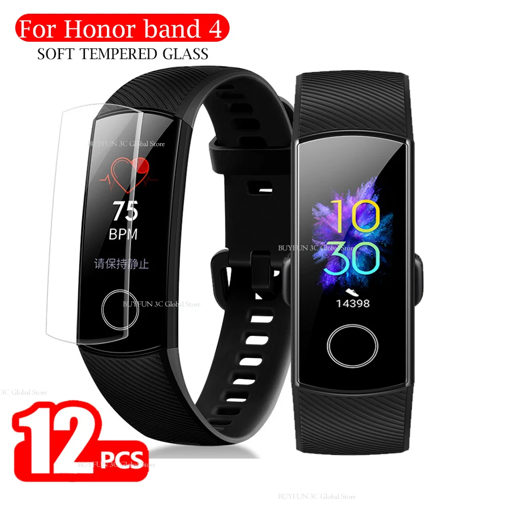 

12pcs honor band 5 screen protector for huawei honor band 4 band4 band5 soft film smart bracelet accessories not tempered glass