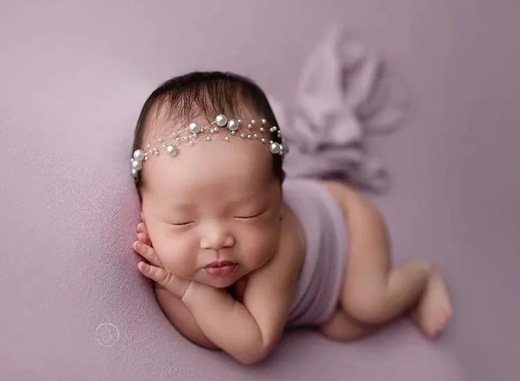 Newborn Photography Props  Baby Girl Headbands Pearl Hair Accessories Headwear 4