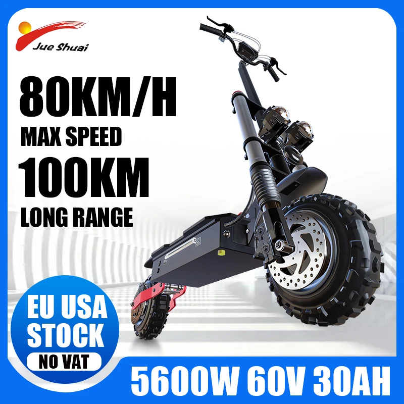 60V 5600W Dual Motor Electric Scooter Foldable trotinette électrique 80km/h Max Speed 100KM Long Range Scooters Adults | Спорт и