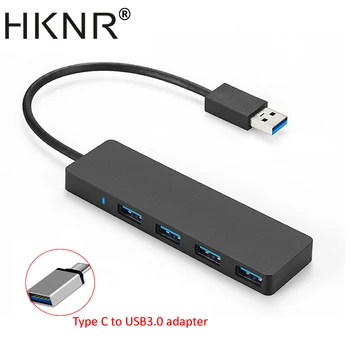 

HKNR USB HUB 3.0 Adapter 4 Ports USB 3.0 Splitter High Speed OTG Adaptador for Notebook PC Computer Accessories 3.0 HUB USB