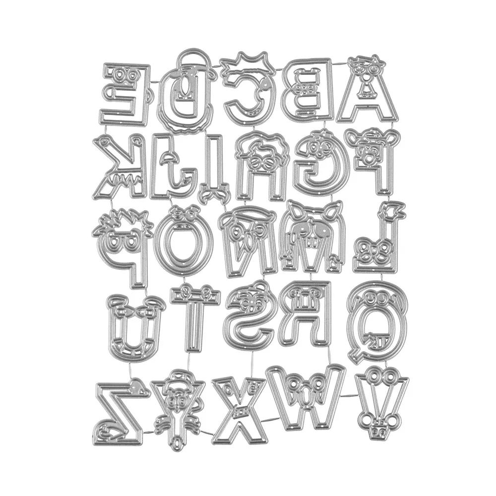 DiyArts слова Штампы Алфавит металла резки для изготовления карт Скрапбукинг тиснение порезы трафарет ремесло штампов