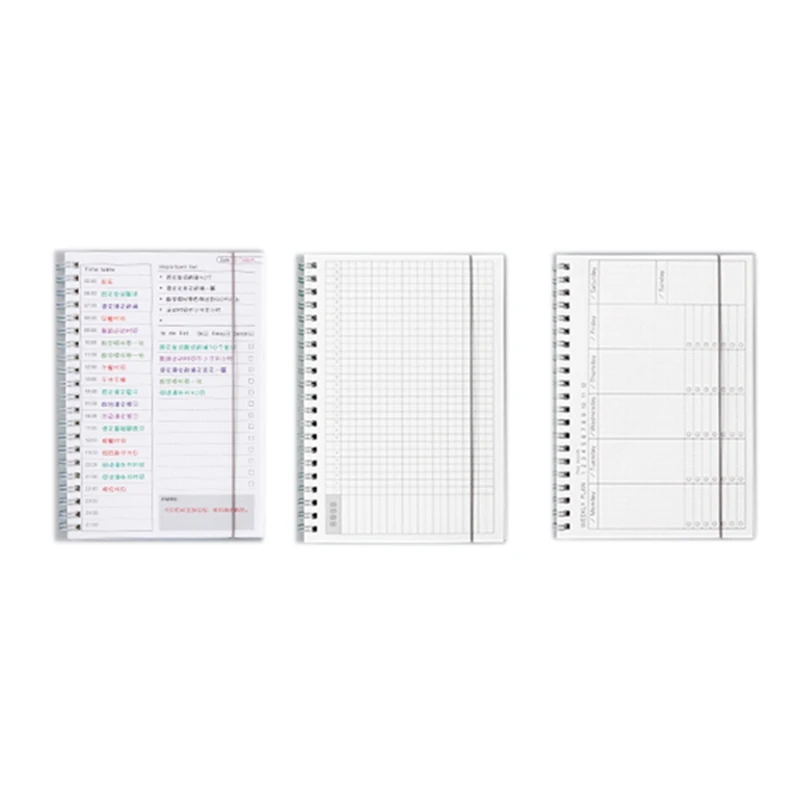 3 шт. ежедневный Еженедельный ежемесячный планировщик спиральная А5 записная