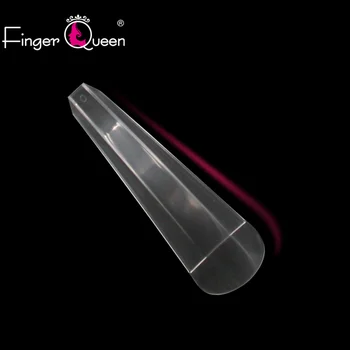 

Clear Nail Tips 500 Pcs Coffin Half Cover Fake Nail Suitable for Professional Salon or DYI Home Use Artificial Nails