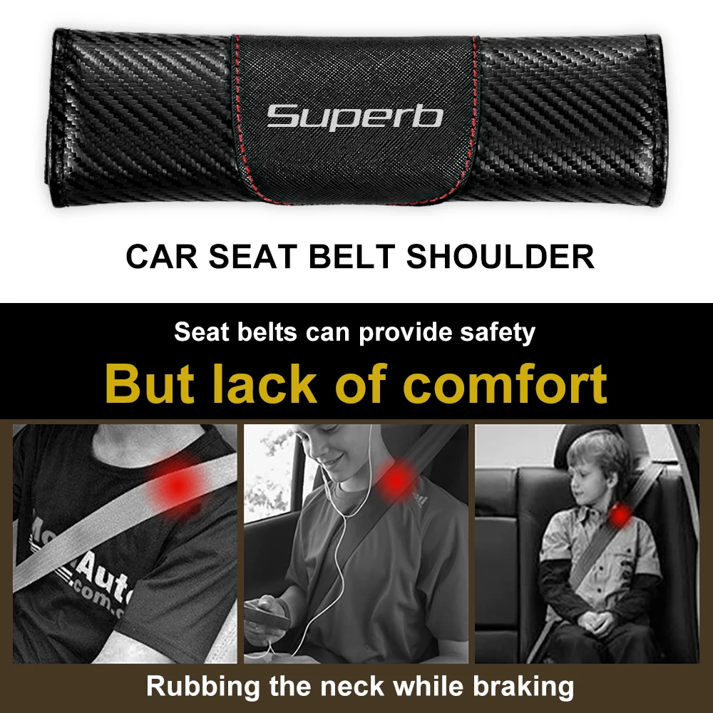 2PCS Auto Sitz Gürtel Abdeckung Pad Zubehör Für Skoda Octavia Fabia  Schnelle Superb Kodiaq Scala Karoq Citigo Kamiq Roomster enyaq - AliExpress