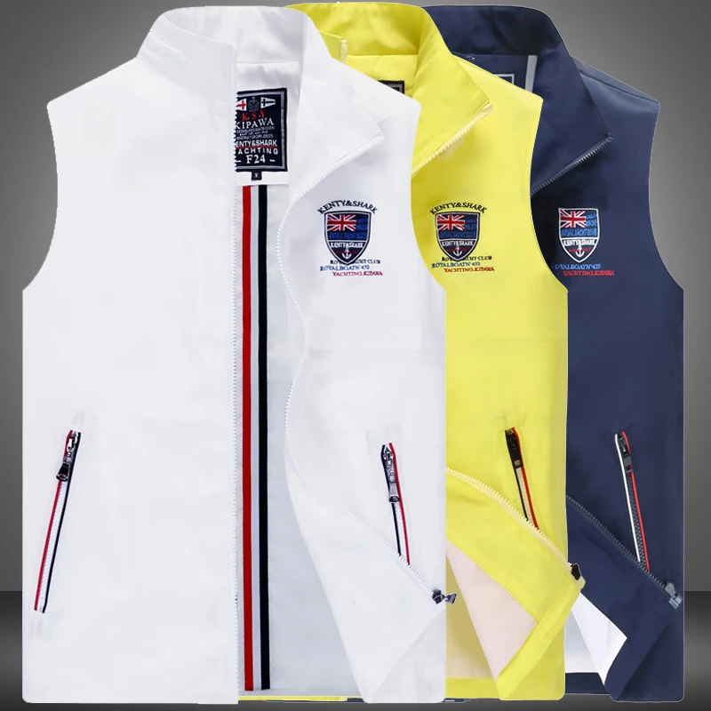 Fashion cotton jacket plus Size Vest Jacket Shark Vest Men's Business Collar Vest Men M-4XL Autumn /winter
