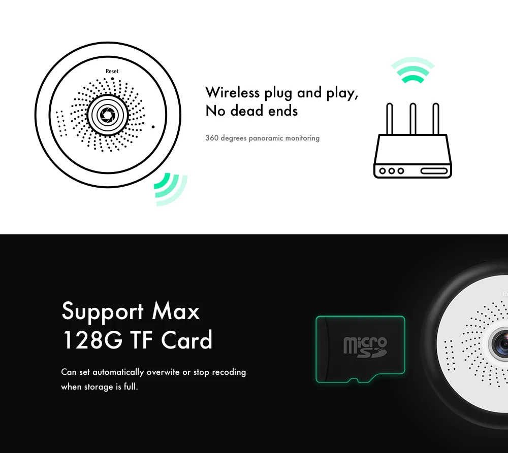 Autoeye 3D Fisheye IP Camera 1080P 960P 2MP 1.3MP 360 Degree Home Security WiFi VR Camera Panoramic - 32848653678  Autoeye 3D Fisheye IP Camera 1080P 960P 2MP 1.3MP 360 Degree Home Security WiFi VR Camera Panoramic - 32848653678