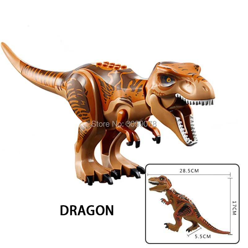 Строительные блоки фигурки динозавров кирпичи тираннозавр рекс динозавры для детей Dinosaurios Рождество - Цвет: J