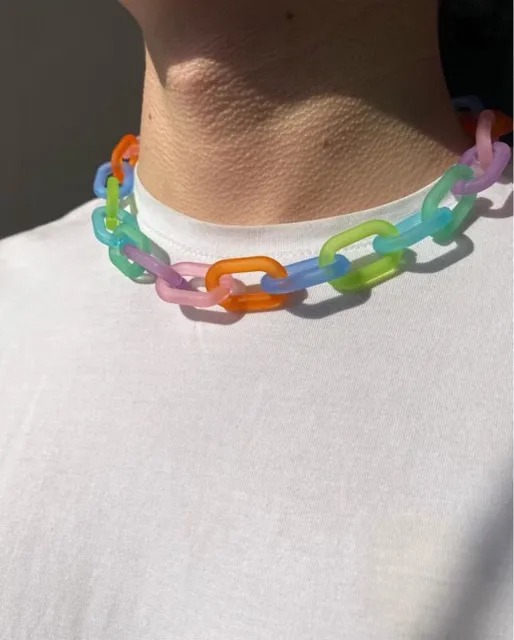 Transparent Acrylic Chain Choker Necklace 25