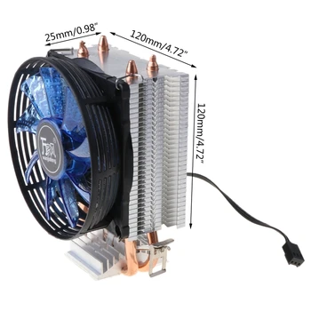 

2020 New CPU Cooler Master 2 Pure Copper Heat-pipes Fan with Blue Light Cooling System