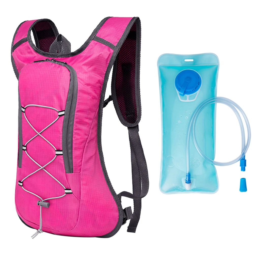 Дышащий велосипедный рюкзак для спорта на открытом воздухе, велоспорта, кемпинга, пешего туризма, бега, гидратационный пакет, сумка с 2L водяным пузырем