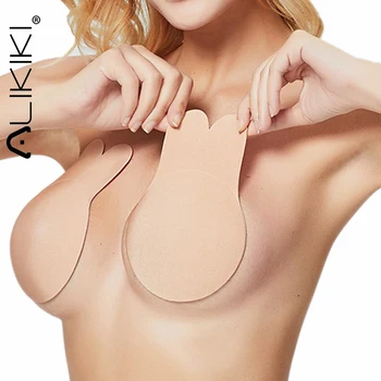 

With Retail Box Reusable Silicone Nipple Cover Pasties Breast Stickers Adhesive Invisible Bra Lift Up Boob Tape Plus Size