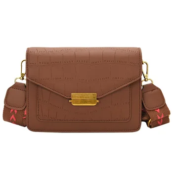 

2020 High Quality Leather Women's Designer Handbag Crocodile Pattern Shoulder Messenger Bags Luxury Brand Female Square Bags