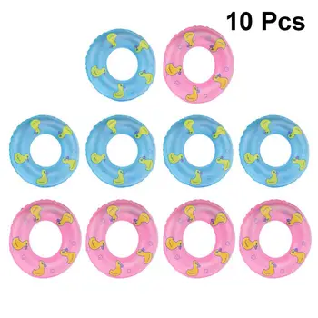 

Swim Rings Mini Inflatable Toy Bath Toy Floating Accessories Cute Swim Rings For Pools Water Fun Blue Pink Each Color 5pcs