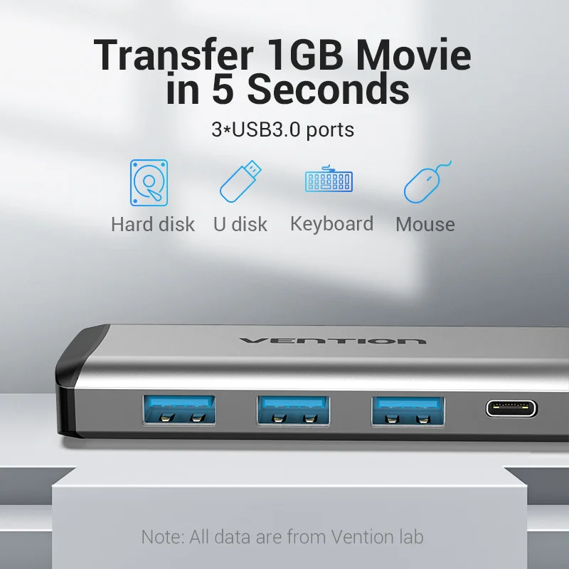 Vention USB C HUB Type to Multi 3 0 HDMI адаптер док станция для MacBook Pro Air usb хаб 1 разветвитель порт c