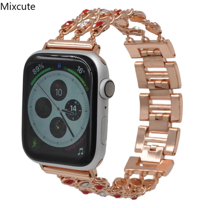 Apple watch 3 ремешка 38 мм браслет для iphone с бриллиантом серии часов 4 1 iwatch женский |