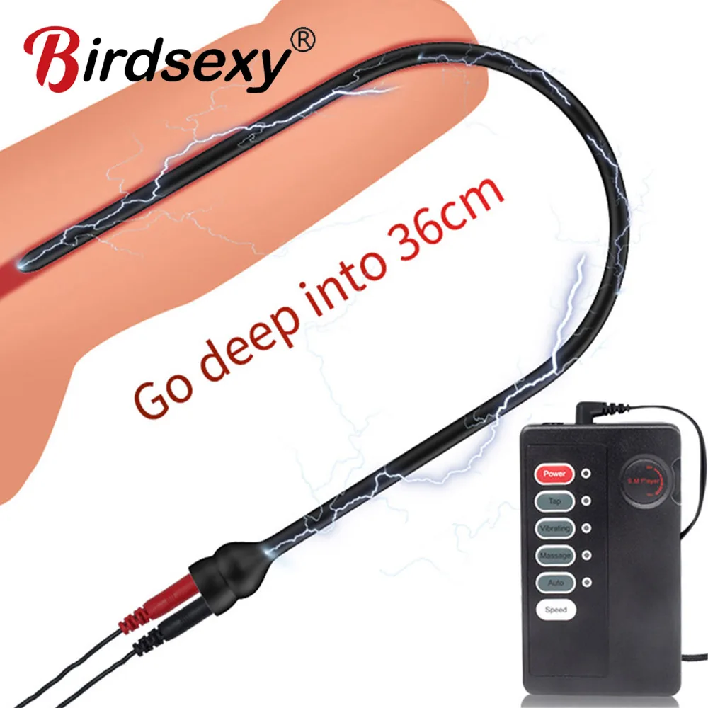 Electric Shock Penis Plug Vibrator For Men Urethral Toys Dilator Stimulator Expander Catheter Urethra Adult Sex | Красота и здоровье