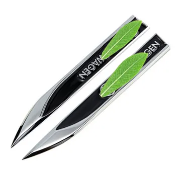 

2PCS/set Auto parts 3D metal blade standard leaf plate side standard For Volkswagen Passat Touran Golf Tiguan POLO SANTANA CC