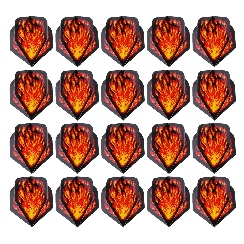 20pcs Dart Flights Standard Geometric Patterns Darts Flights Protectors Darts Accessories Kit