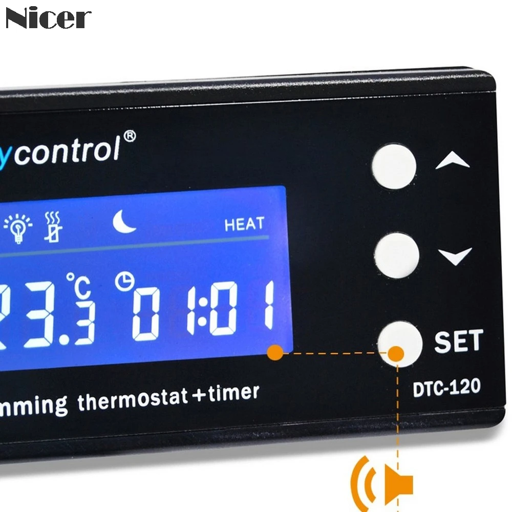 Цифровой термостат для аквариума PID Температура контроллер Водонепроницаемый