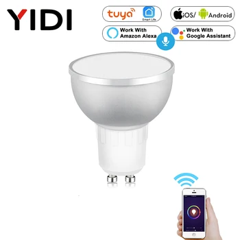 

WiFi Smart LED Light Bulb RGBCW Warm White Daylight Multicolor Work with Alexa Google Home GU10