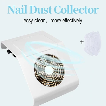 

40W Nail Suction Dust Collector Nail Vacuum Cleaner Low Noisy Strong Suction Fan with 2 Bags Vacuum Cleaner for Manicure