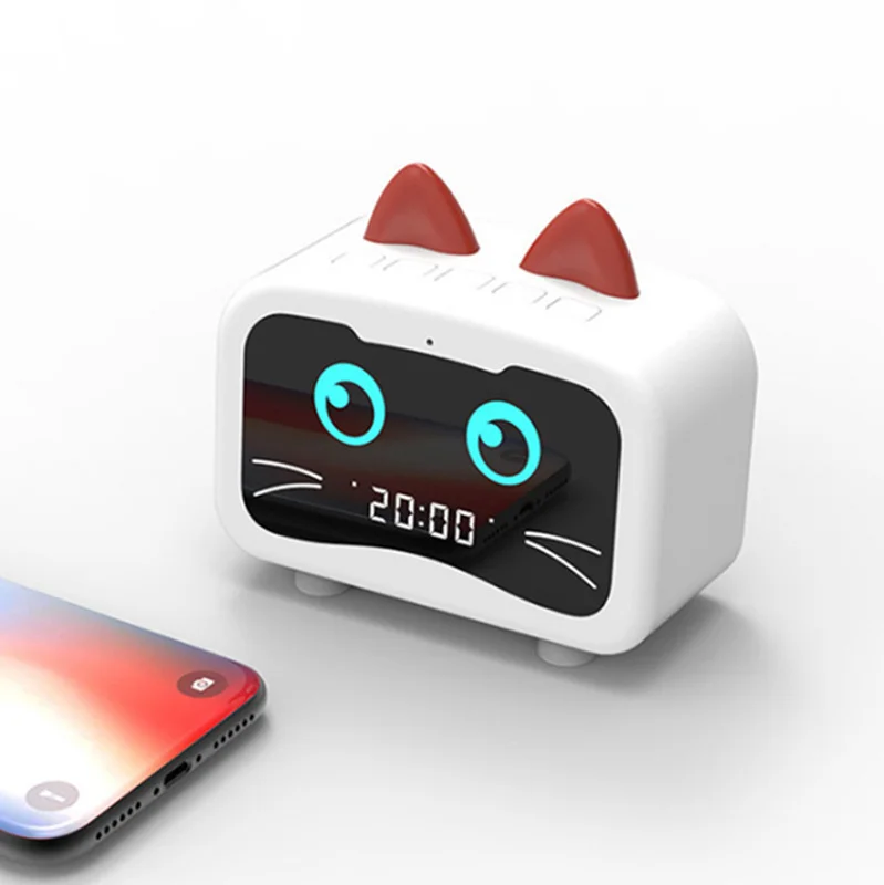 

Rechargeable Alarm Clock with Radio Multifunctional Bluetooth Speaker Mini Wireless Bluetooth Speaker clock radio cute clock