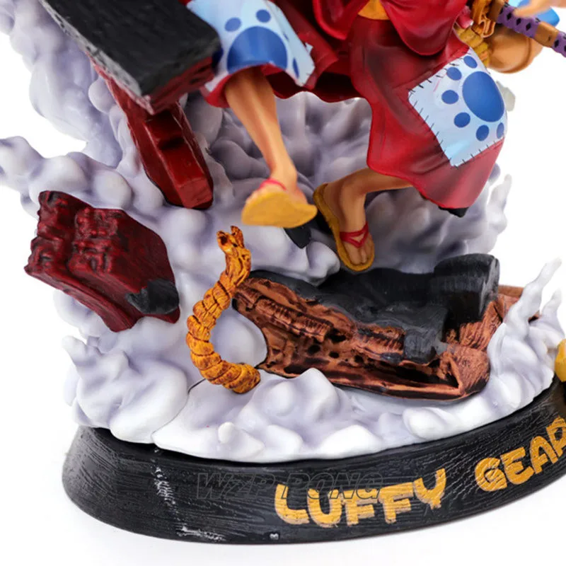 40 см цельное кимоно Битва Ver Обезьяна D Luffy gear 3 Bound Man King Kong пистолет фигурка Коллекционная модель игрушки