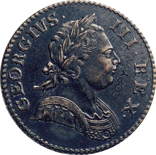 1770 UK копия монет 27 мм