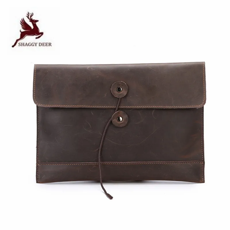 Koreaanse stijl envelop crazy horsehide tassen echt leer kwaliteit dunne man documenten pouch Koreaanse stijl envelop crazy horsehide tassen echt leer kwaliteit dunne man documenten pouch