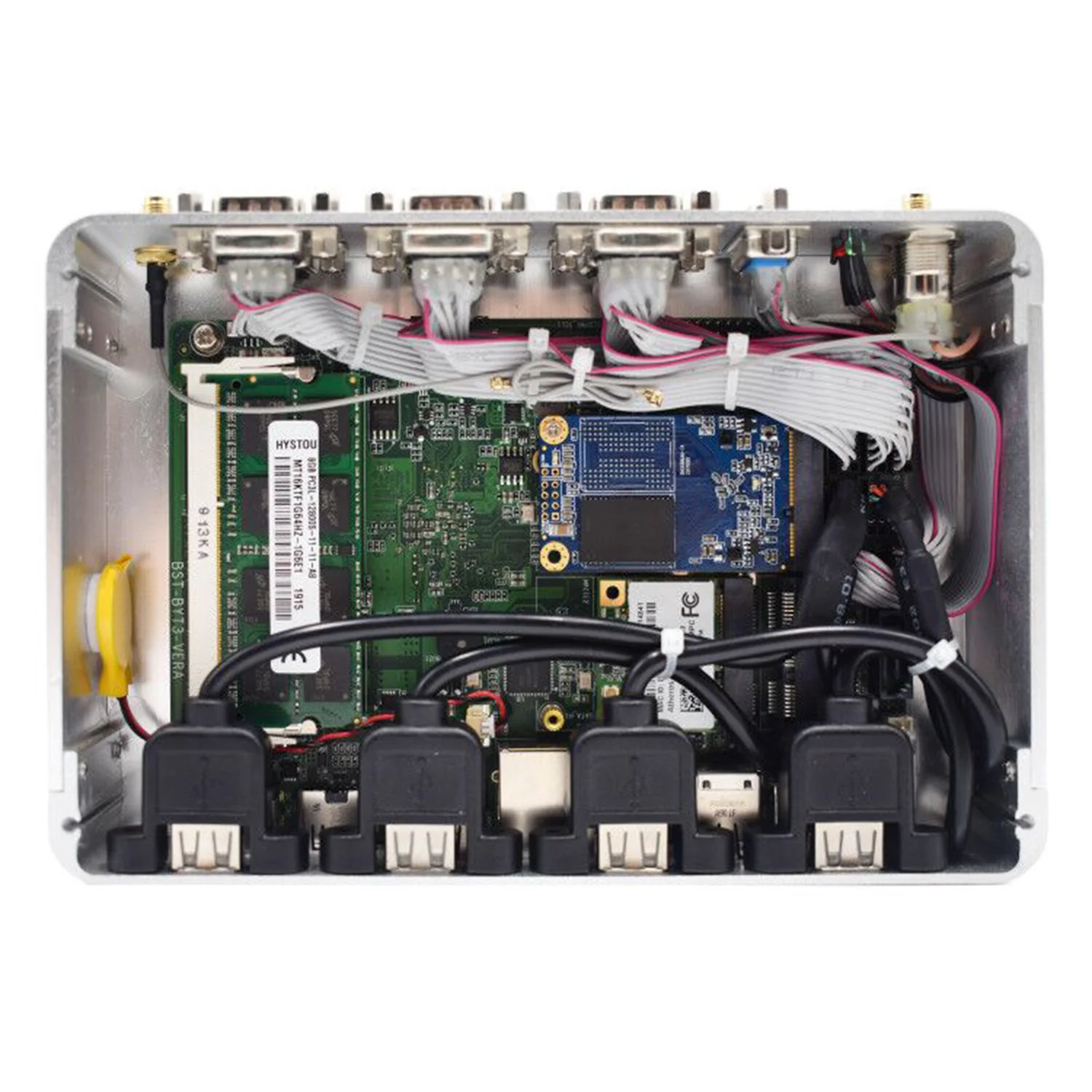 Мини ПК Windows 7 с двойным LAN безвентиляторный мини Intel Celeron J1900 RS485 COM USB WIFI