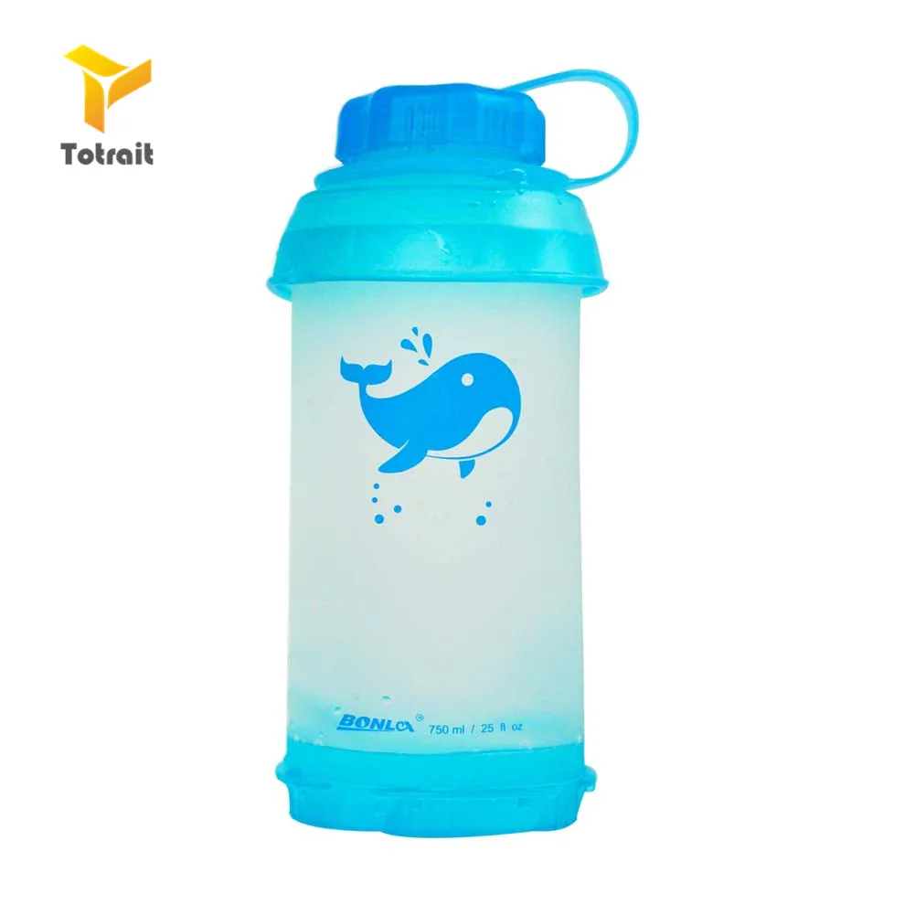 

NEW Collapsible Water Bottle Reusable Foldable Folding Lightweight Compact for Camping Backpacking Hiking Climbing Bottles Blue/