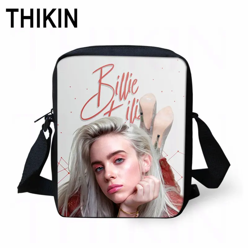 as picture THIKIN Billie Eilish принт школьные сумки в Человек-паук для маленьких девочек рюкзак teenagergirls Популярные 3 шт./компл. Детская сумка на каждый день - Цвет: as picture