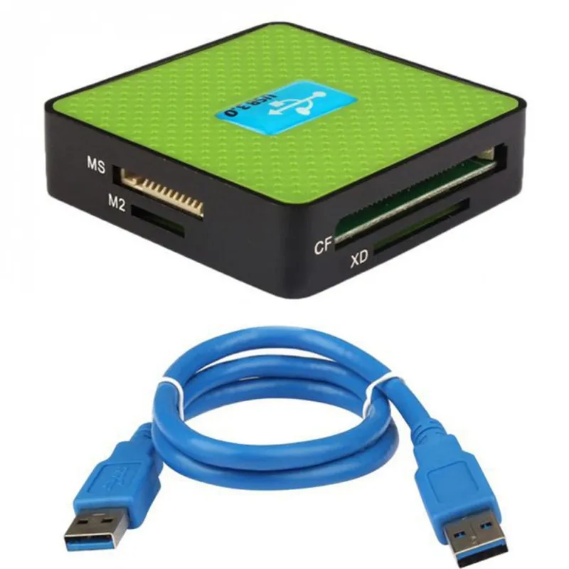 style 2 USB 3,0 устройство для чтения карт памяти все в одном 5 Гбит/с высокоскоростной TF CF XD M2 MS Micro-Secure Digital Card Adapter - Цвет: style 2
