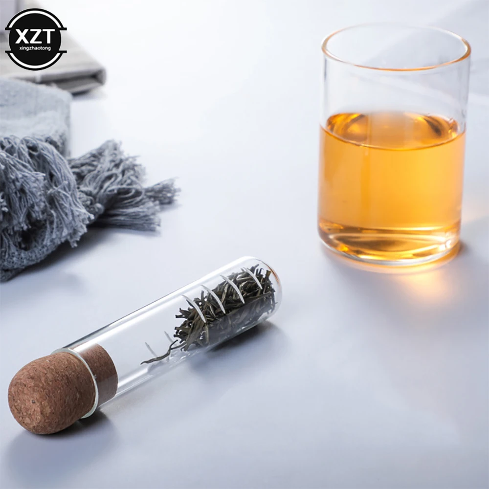NEW Glass Tea Infuser Empty Bottle Mini Transparent Tea Strainer Cork Glass Bottle Tube Brewing Test Tube Set Kitchen Tools tea infuser tea strainer tea filter