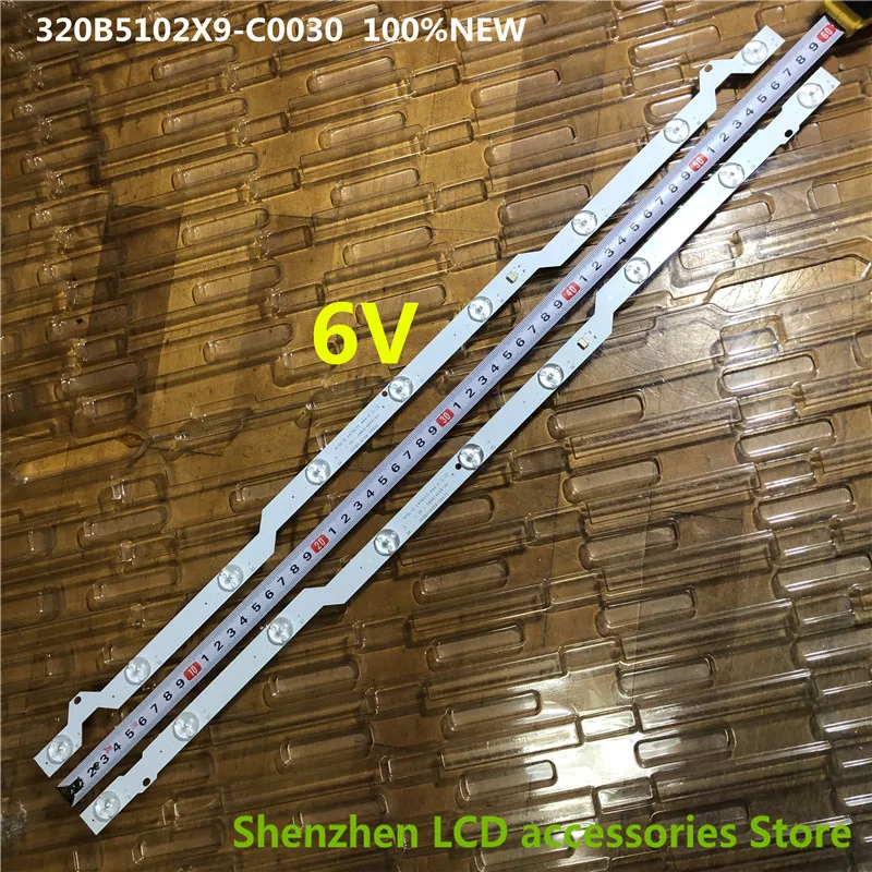 TV backlight bar 320B5102X9-C0030 HYSL-D E479275 1.30.1.5860145R for PH32B51DSGW 100%NEW 6V   left  and   right