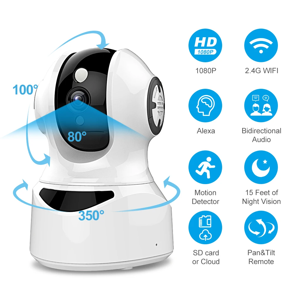 Камера видеонаблюдения Flylinktech беспроводная камера безопасности с функцией