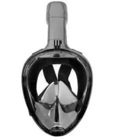 10 шт., маска для плавания, для всего лица, трубка, набор для плавания с трубкой для GOPRO, для плавания, анти-туман, новинка - Цвет: Черный