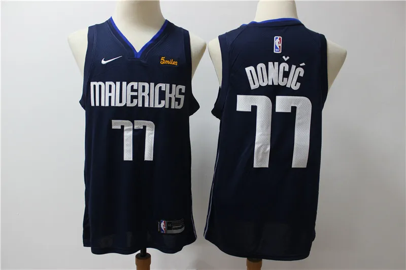 1 Даллас Женский baskeball#41 Dirk Nowitzki#77 Luka Doncic#6 Кристапс Порзингис майки - Цвет: 1