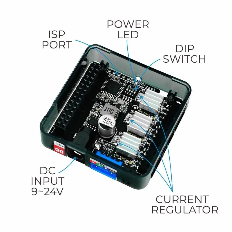 Oficial Grbl Módulo 13.2 Stepmotor Driver Drv8825 M5stack Acessórios p/ quadro de demonstração - Imagem 3