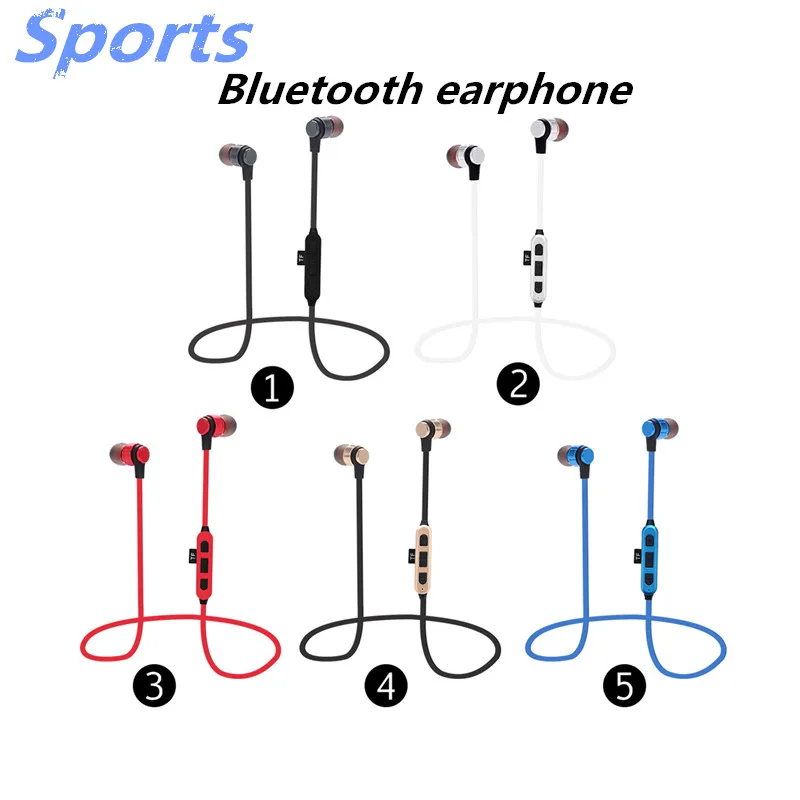 Magnet Headphone Insert memory card With Mic Wireless Metal Earphones sports bluetooth Headsets Subwoofer for device 4.2 version